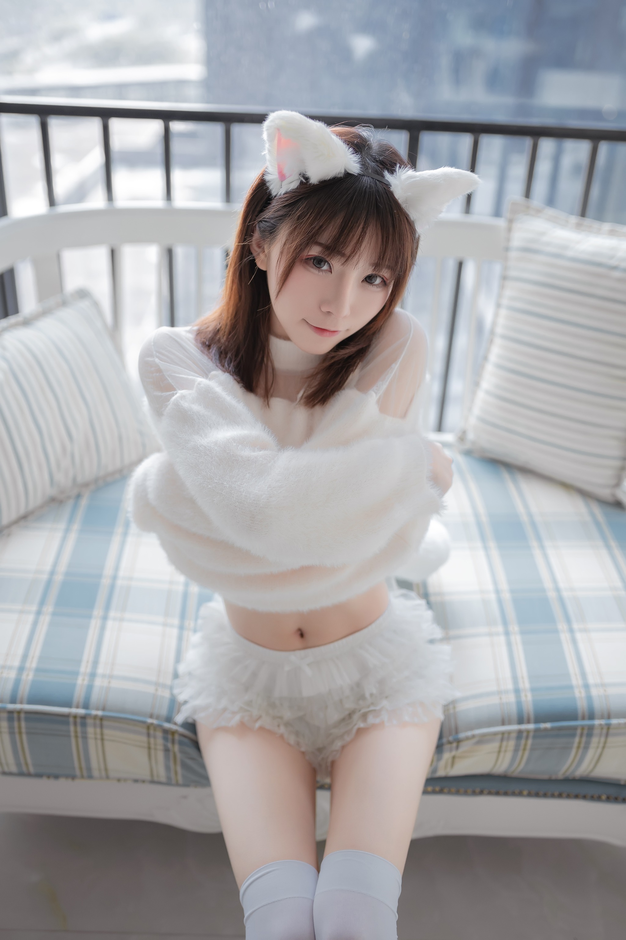 图片[1]-Kitaro_绮太郎 – NO.005 白喵女友[41P]-XikXak